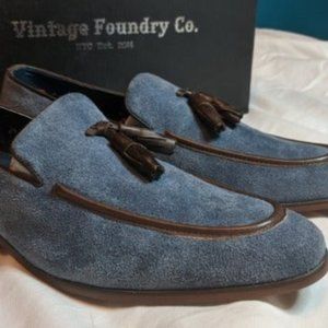 Vintage Foundry Mason Blue Suede Shoes 8
